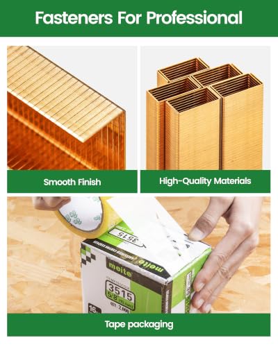 Image of meite Carton Closing Staples 1-3 /8 inch Wide Crown 3 /4 inch Leg 1,600PCS