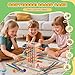 Montessori Game Wooden Board Games, 42 Colorful Sticks Dice Game Math Learning Toys for 3 4 5 6 Year Olds, Builds Fine Motor Skills & Counting, Family Travel Games for 3 Year Olds Gift for Kids