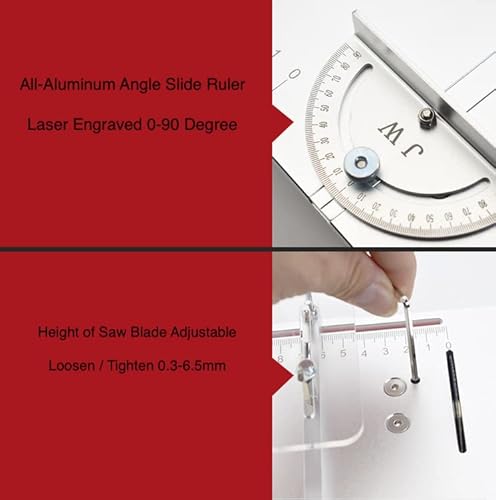 Mini Table Saw Small High Precision Table Saw Adjustable Cutting Depth With Chuck Grinding Disc 96W 7 Speed Power Supply For Pcb Wood Plastics #TOP3