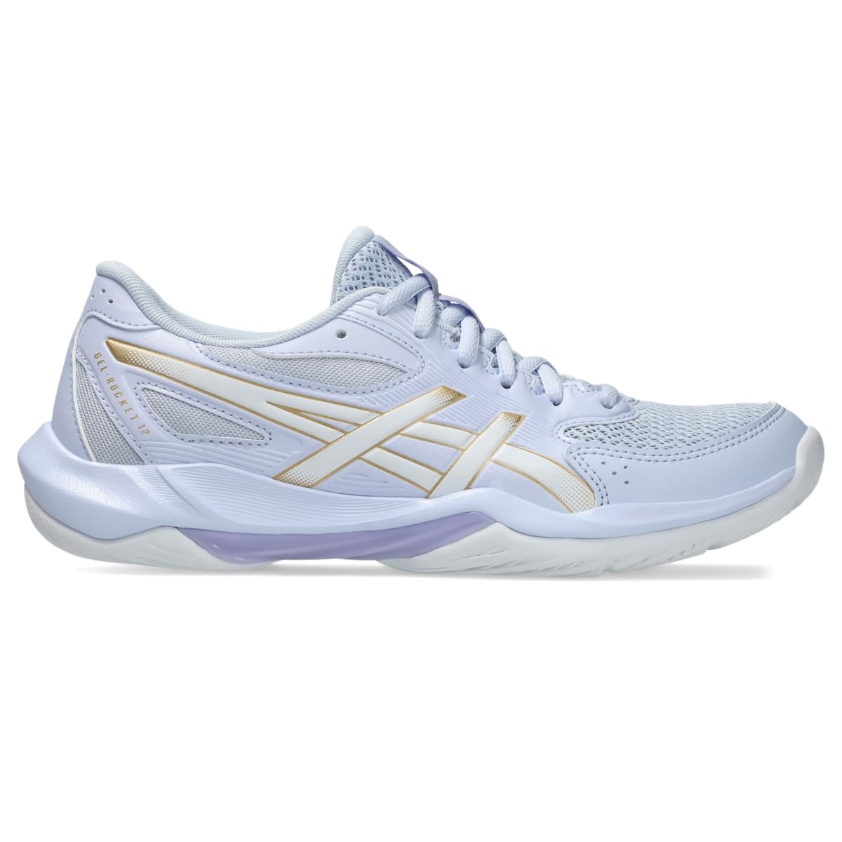 ASICS Women's Gel-Rocket 12 Volleyball Shoes, 7.5, Blue Fade/Champagne