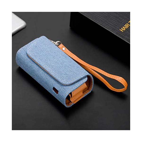 ZITFRI E Zigarette Tasche für IQOS3 / IQOS3 Duo, Hülle aus Leinen und PU-Leder - Organizer für IQOSZubehör, Tasche für E… – Bild 6