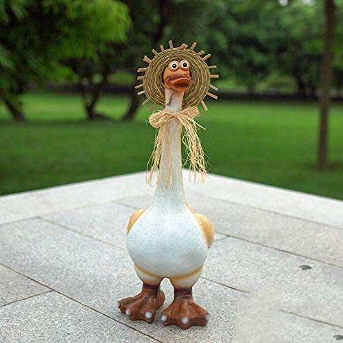 Statue de canard en résine robuste pour rompre la monotonie d'un jardin
