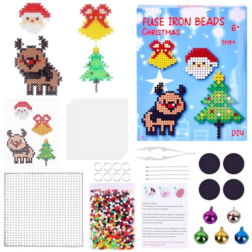 700 Stück Bügelperlen Set, 5mm Steckperlen mit BügelperlenPlatten,...