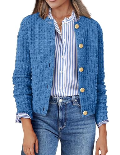 Image of Zeagoo Women's 2026 Fall Cardigan Sweaters Long Sleeve Knit Cropped Jackets