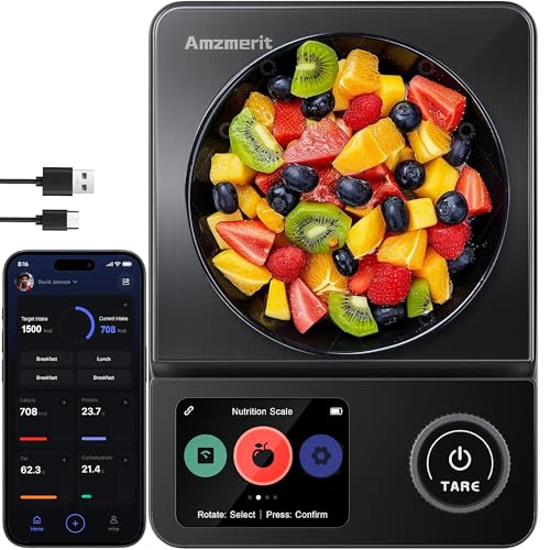 Smart Food Kitchen Scale with Nutritional Calculator, Timer, 0.1g...