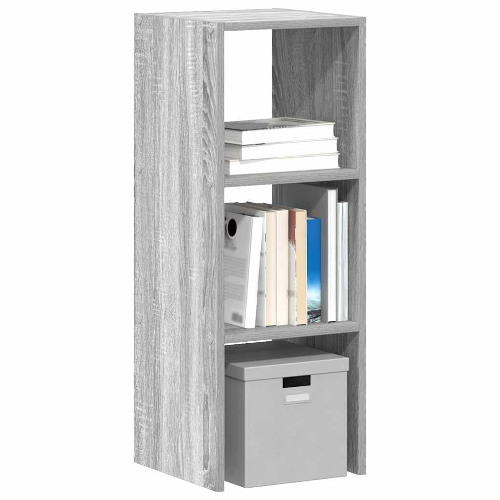 Libreria Impilabile Grigio Sonoma 30x30x80 cm Truciolato | Mobiletto verticale salvaspazio a piu ripiani per soggiorno studio e corridoio con capacita di carico fino a 60 kg.