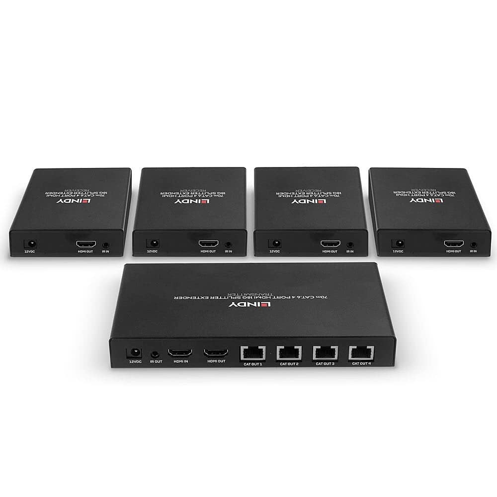 Splitter Extender Cat.6 4 port HDMI 4K60 70m