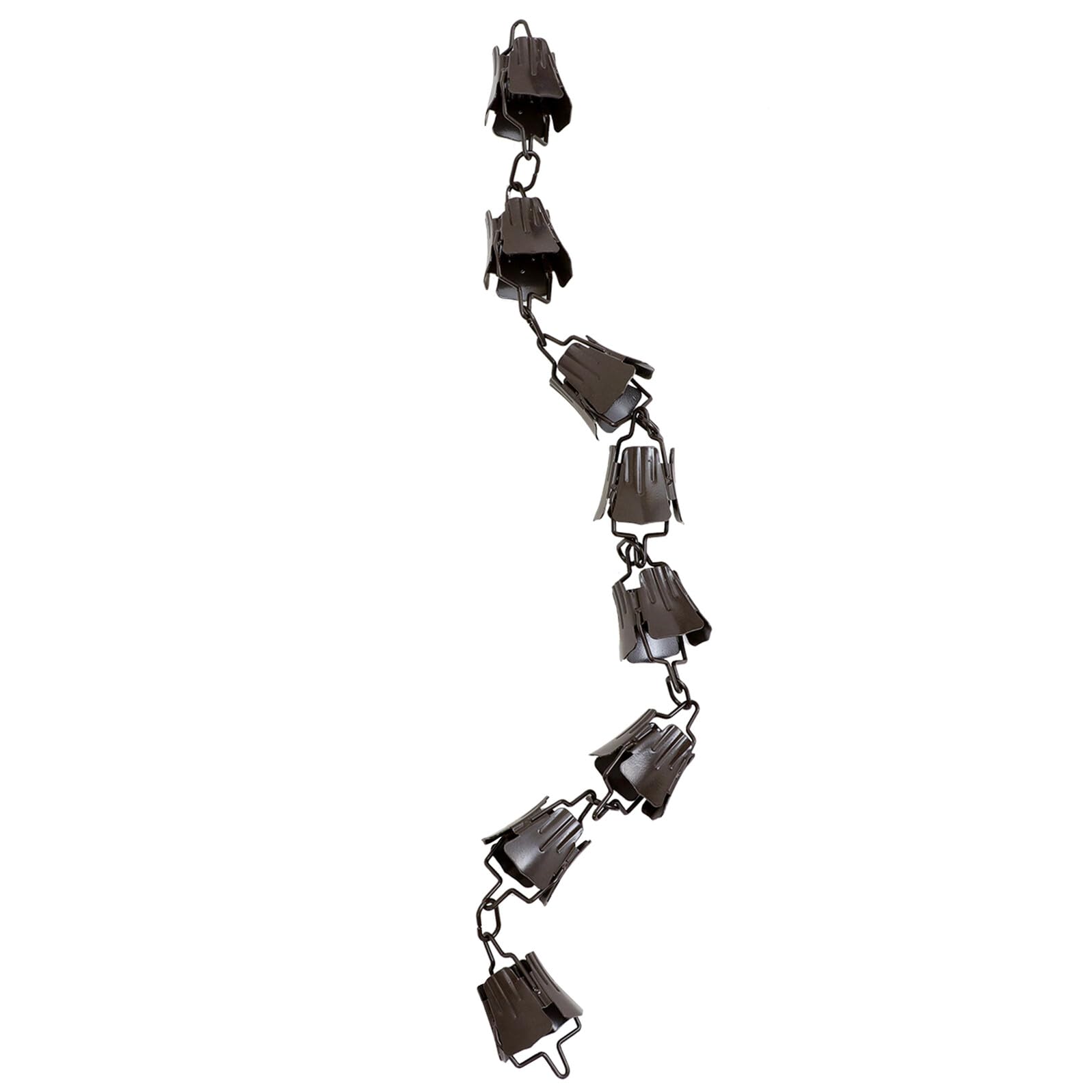 Chaîne de pluie en cuivre de style cloche fleurie pour habiller votre façade