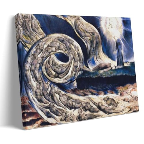 Affiche d'art William Blake La Tourmente des Amants impression de romantisme moderne 24x36