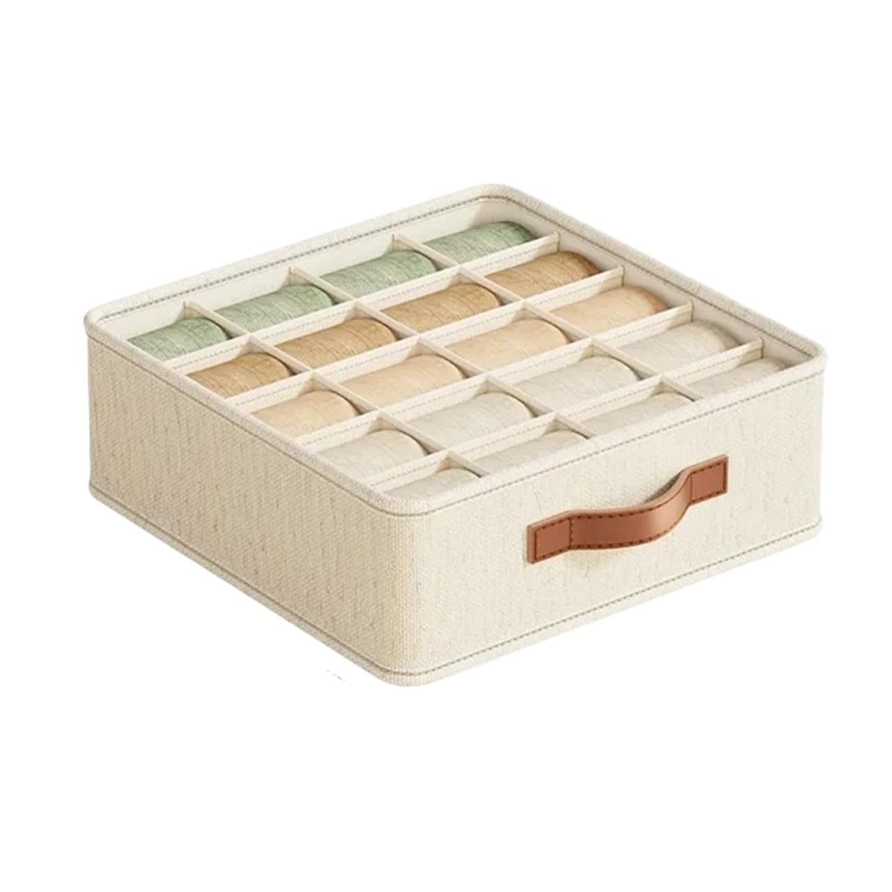 BAYNOPURIN Sock Storage Box 20/6/7Grids Cation PP Sock Bra Pants Simplicity Organizers Of Cabinets And Drawers Home Sorting Boxes Storage Organizer Box(20grids 32X32X11cm)