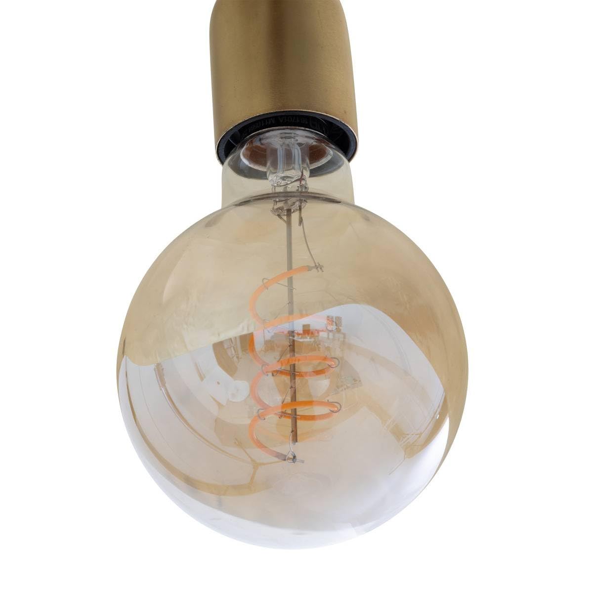 Atmosphera - Suspension Arlo - Abat-jour en Métal Doré D56cm - Ampoule Non Incluse E27 25W - Luminaire pour Salon, Cuisine, Bureau, Chambre