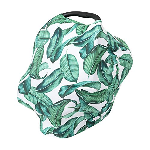 Image of Breathable Nursing Cover Up and Car Seat Cover for Babies Simka Rose - Breastfeeding Cover for Baby Boy & Girl - Adjustable Stretchy Infant Carseat Canopy Carrier Cover for Summer - Must Have Registry