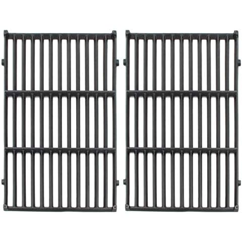 VICOOL 7638 Cast Iron Grill Grates(17.5" x 11.9" x 0.5") for Weber Spirit 300 Series, Spirit 700, Genesis Silver B/C, Genesis Gold B/C, Genesis 1000-5000, 7639 7525 7526 7527, hyg7638n Cover