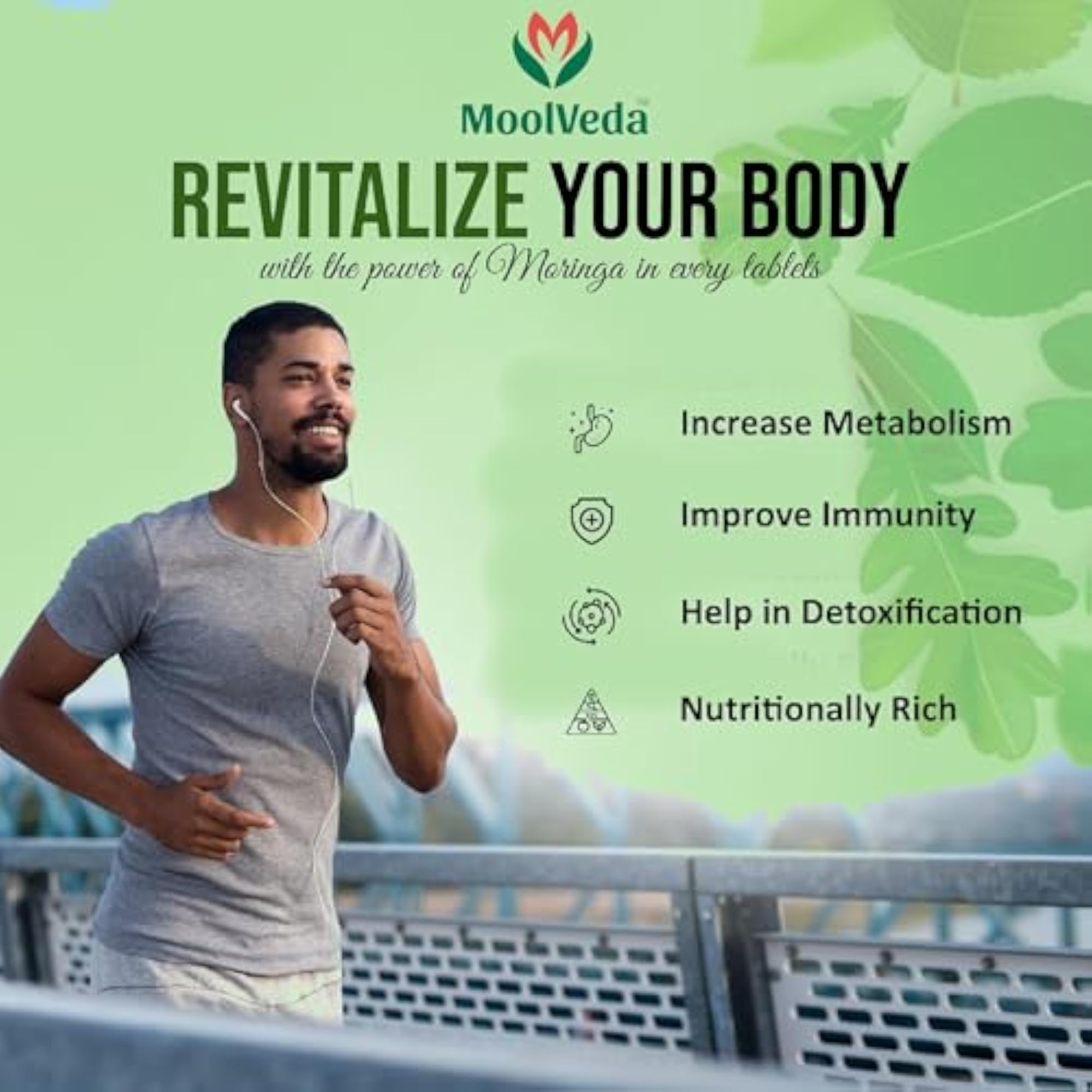 Moringa Tablet Leaves Powder, Natural Energy Boost Gift