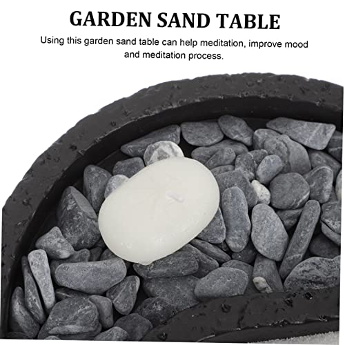 WOONEKY 2 peças Zen Areia Mesa Acessórios de Mesa Decoração para Casa Resina Artesanato Decorativo M