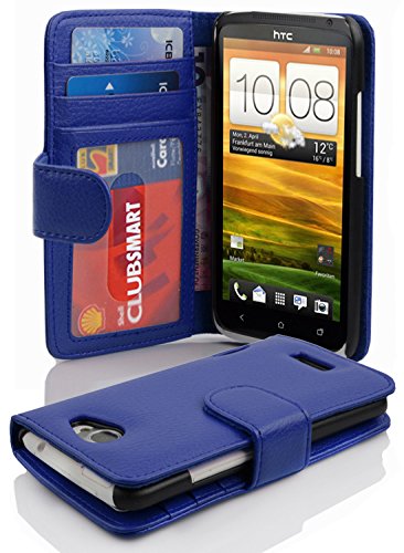 cadorabo Coque pour HTC One X/X+ en Bleu CÉLESTE - Housse Protection avec Fermoire Magnétique et 3 Fentes Cartes - Portefeuille Etui Poche Folio Case Cover