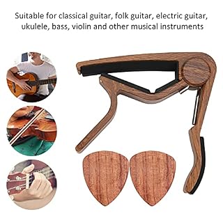 Capo de guitare, clip d’instrument à cordes en bois massif de gel de silice sans usure confortable pour basse pour… - Les Beatles, Paul McCartney, John Lennon, RIngo Starr, George Harrison Capo de guitare, clip d'instrument à cordes en bois massif de gel de silice sans usure confortable pour basse pour… – Image 3