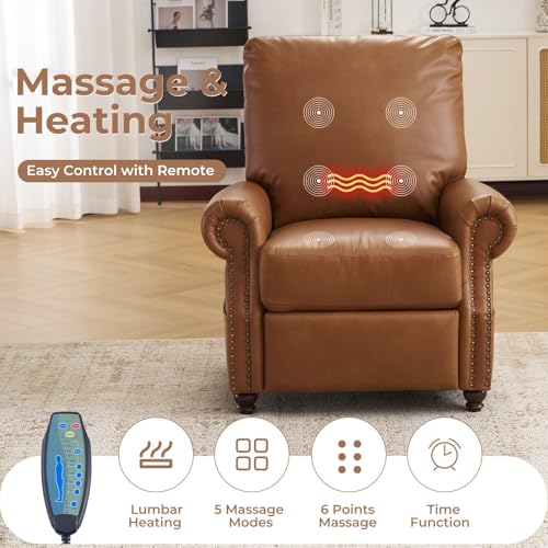 Pushback Recliner with Massage and Heat