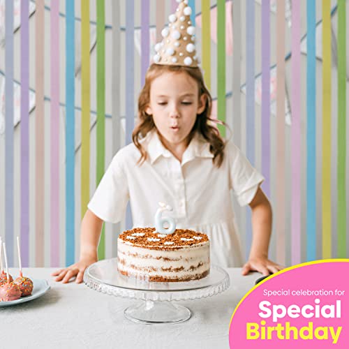 Image of 8 Pastel Streamers, 656ft Pack of Crepe Paper Party Decorations | Each roll is 82 ft long and 1.8 Inch wide ideal for Birthday Party Decor, Baby showers and Easter Celebrations