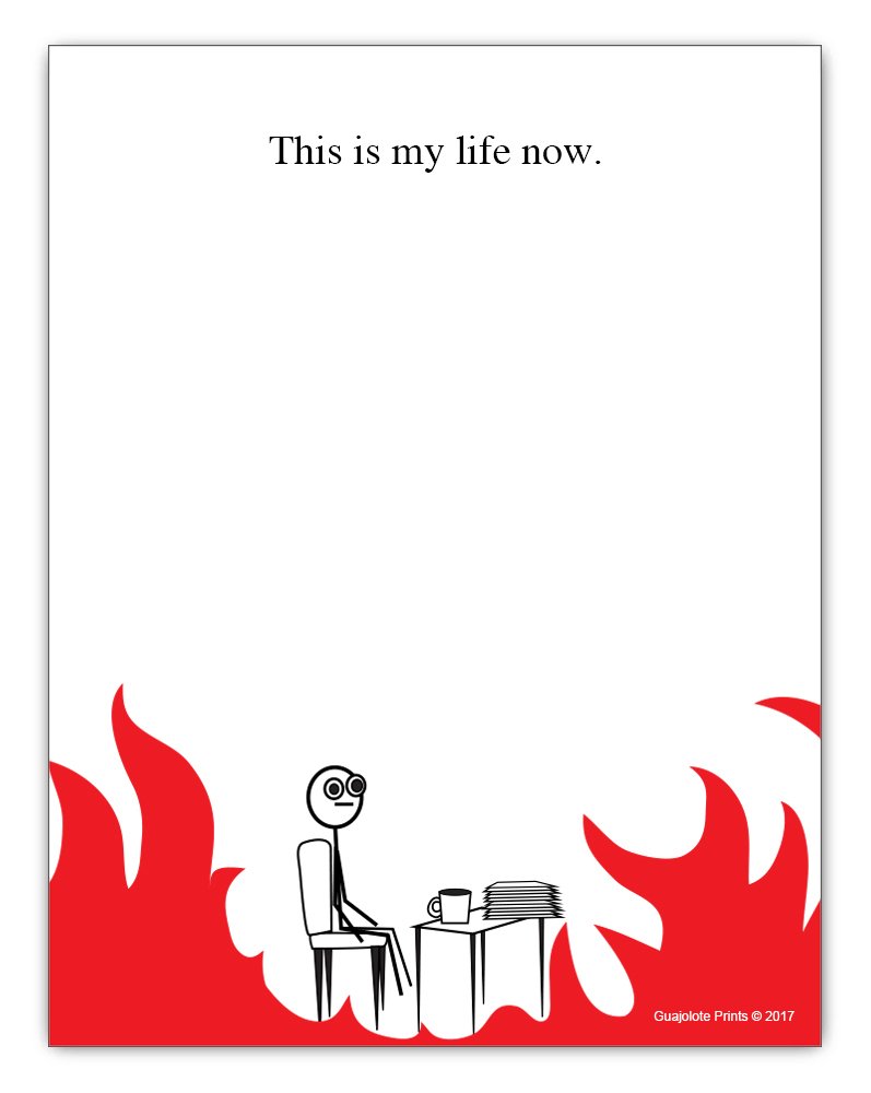 Guajolote Impressions Funny bloc-notes 10,8 x 14 cm 50 feuilles 4.25 x 5.5 Not Freaking Out