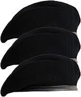 Gajaous 3-Pack British Military Wool Berets for Men & Women - Adjustable Army Hats, Breathable & Comfortable