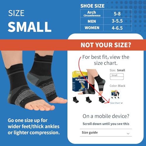 Image of 3 Pairs Plantar Fasciitis Socks Ankle Compression Sleeve with Arch Support