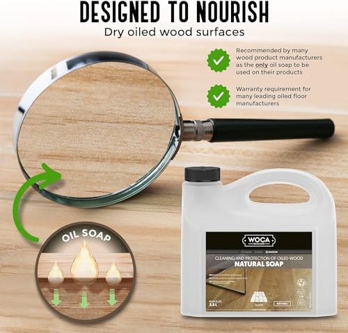 WOCA Natural Soap, Natural |2.5 L| - Concentrated Wood Cleaner for oil or wax finished hardwood floors, tables, millwork, cutting boards, and countertops. - Thumbnail 6