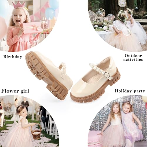 Image of Wulubaba Toddler Girl Dress Shoes Bow Black Dress School Shoes Princess Mary Jane for Toddler /Little Girl