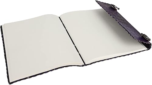 Miniatura 5 de TUZECH Diario de chakras hecho a mano enorme diario encuadernado de cuero para mujeres y hombres, libro de sombras, libro de sombras, libro de