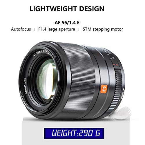 Image of Viltrox 56mm F1.4 STM Auto Focus APS-C Prime Lens Portrait AF Lens for Sony E Mount Camera A5100 A6000 A6100 A6300 A6400 A6500 A6600 NEX-6 A7S A7C A7 A7RⅢ A7SⅢ A7Ⅲ A7RⅡ A7Ⅱ A7S A7RⅣ A9
