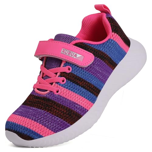 KUBUA Kids Sneakers Boys Tennis Lightweight Breathable Athletic Girls Running Shoes for Toddler