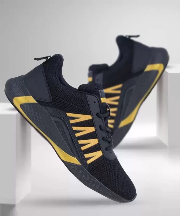 Image of Trendy Running Shoes for Men Sneakers for Men (Color- Black-04) Size-6(13) C