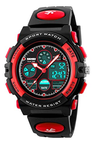 Uhr Kinder Mädchen Jungen Analog Digitaluhr 5ATM Wasserdicht Outdoor Sport Quarz Armbanduhr LED Alarm Stoppuhr Datum Multifunktional