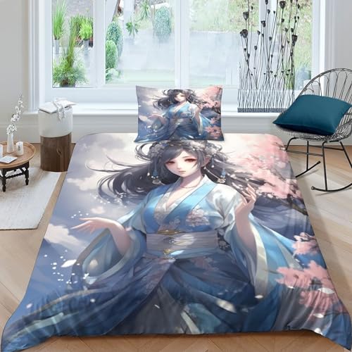 Housse de couette dessin animé 3D infroissable avec fermeture éclair