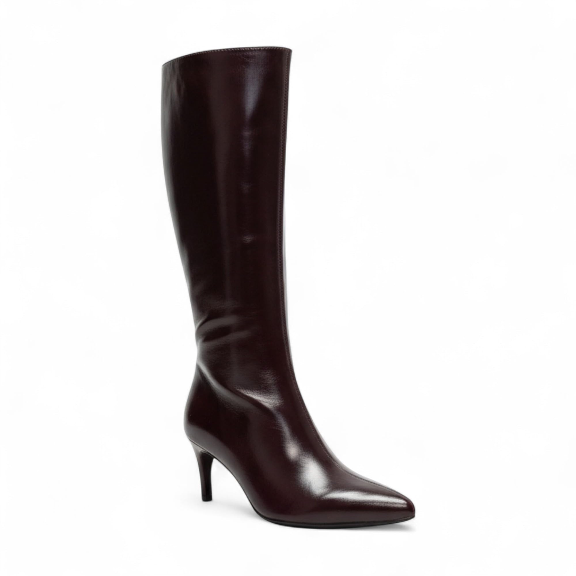 ABSOLEX Women Knee-High Kitten Heel Sexy Pointed-Toe w Side Zipper Fashion Comfortable Long Tall Boots
