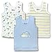 Rockabye Baby 372B-3-24 3 Piece Blue44; White & Yellow Boys Sleeveless Shirts - 24 Months
