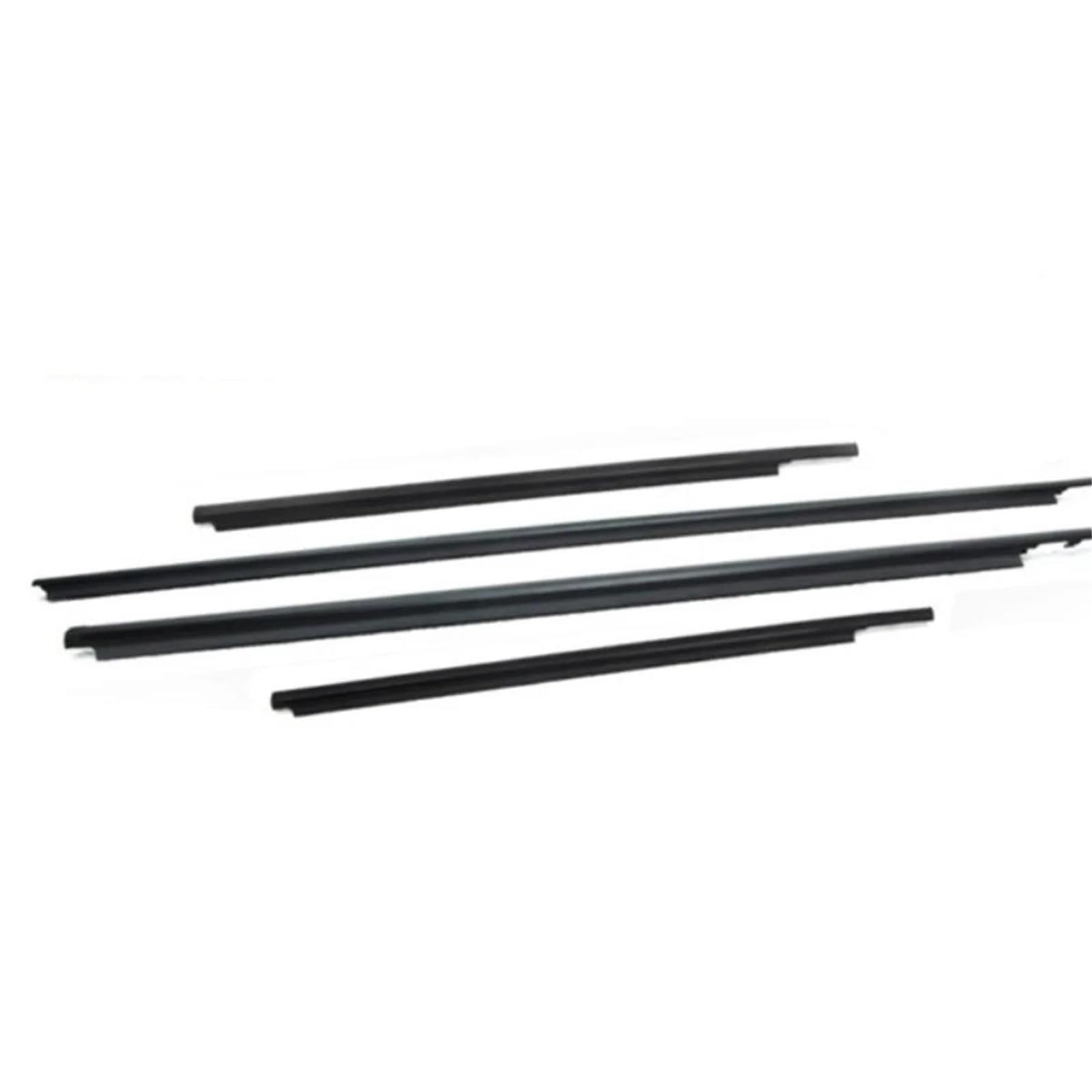 Car Window Seals for Toyota for Vios 2008-2013 Black 4PCS Car Outer Windows Rubber Weatherstrip Strip Sealing Belt Moulding Trim