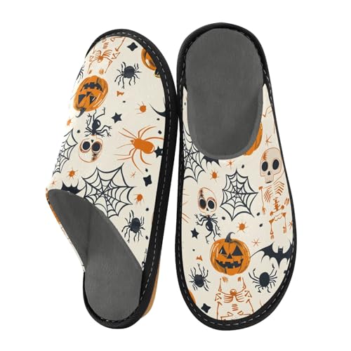 Chaussons tête de mort anti-froid beige mixte pointure 34-35