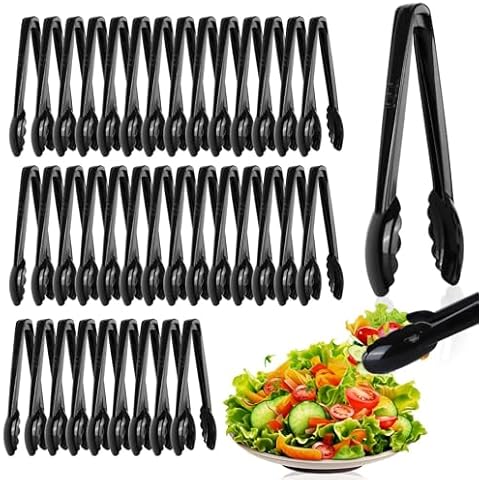 40 Pcs Heavy Duty Plastic Tongs by mwellewm Cover