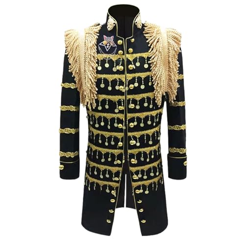 Veste de costume à pompons extra longs coupe slim style vintage