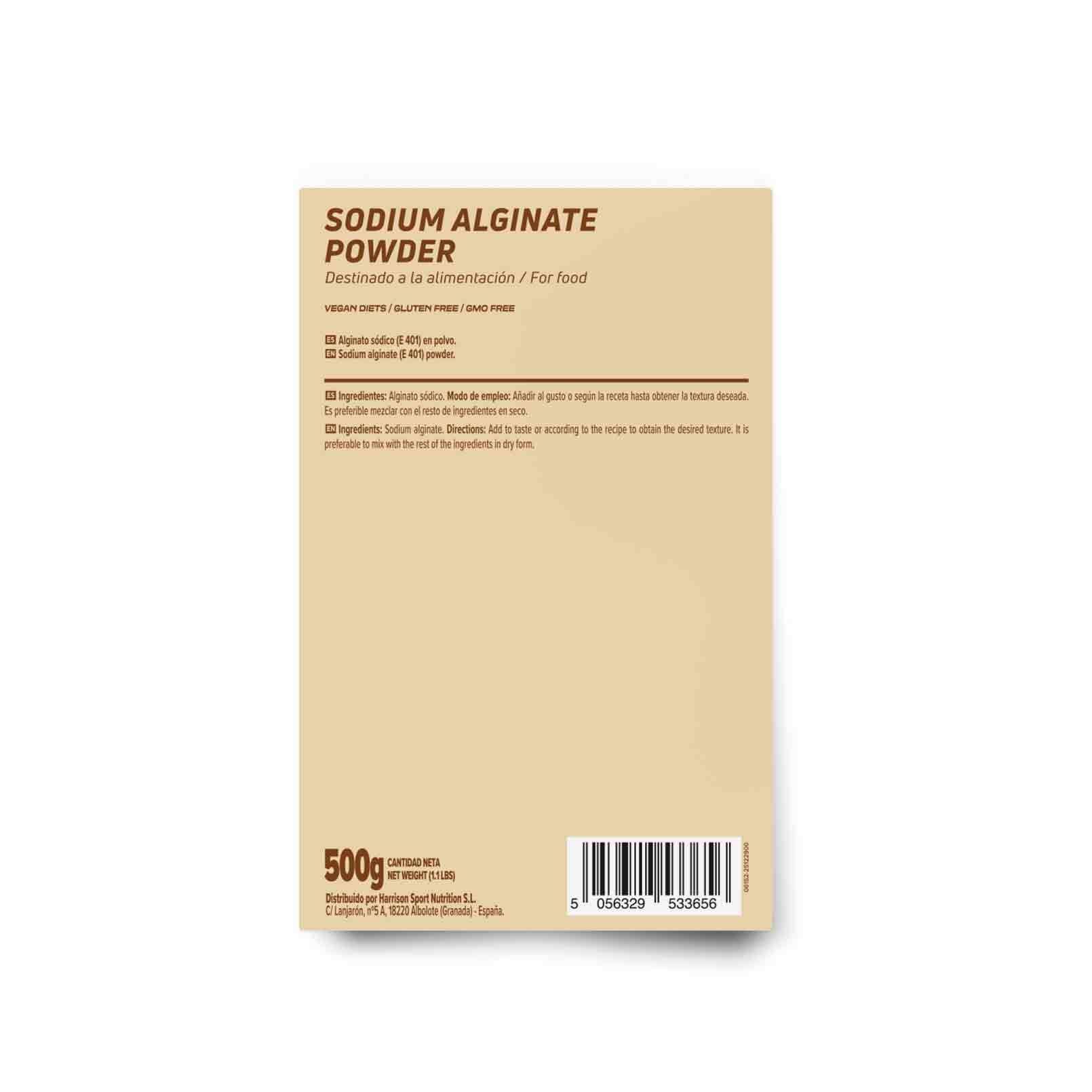 HSN Alginato Sódico en Polvo 500g | Espesante, Gelificante y Estabilizante Alimentario (E401) para Esferificación y Cocina Molecular | 100% Puro, Vegano y Sin Gluten