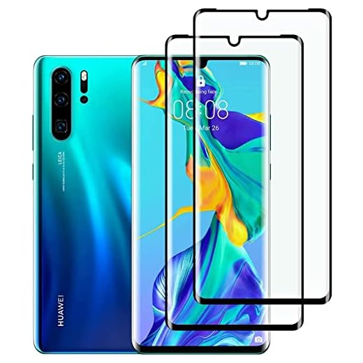 [2+1 Pièces] Verre Trempé Compatible avec Huawei P30 Pro, Caméra Arrière Protecteur pour Huawei P30 Pro, Full Coverage, Sans Bulles, Film Protection Ecran pour Huawei P30 Pro