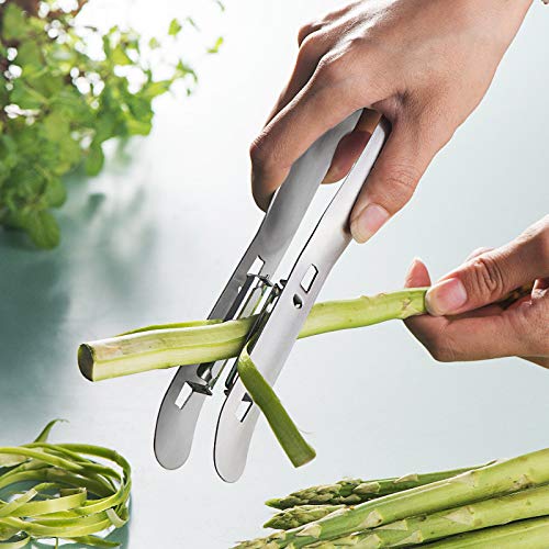 WMUVAZA Éplucheur Asperges, Asperges Peeler Asperges en Acier Inoxydable Légumes Peelers Multifonction Remover Tomate, Asperges en Acier Inoxydable Décapant à légumes Multifonctionnel