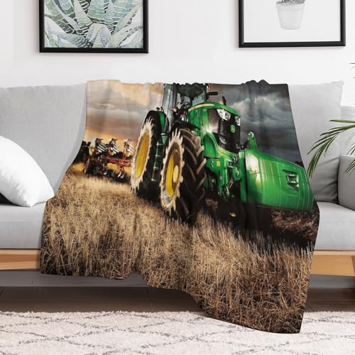 Manta de tractor con acabado premium de franela y polar 3