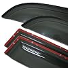 Outside Mount Car Window Rain Guards Compatible with Chevrolet S-10 Crew Cab 2001-2004 | Tape-On | Rain Shields Window Visor Window Deflectors | Dark Smoke, 4 Pcs Set, WV2M-047
