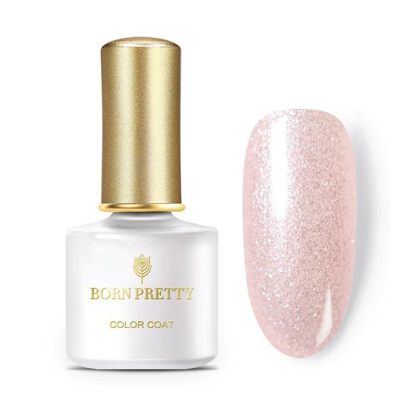 BORN PRETTY UV Nagellack Glitzer Rosa, Gel Nagellack Set Shellac Nagellack UV LED Nagellack Langlebig Gesund Soak Off…