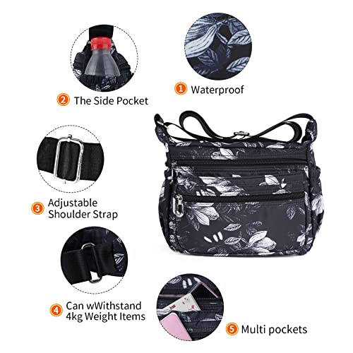 Notag T-1200BLACK Shoulder Bags For Women Nylon Crossbody Bags Waterproof Lightweight Messenger Purses And Handbags thumb #4