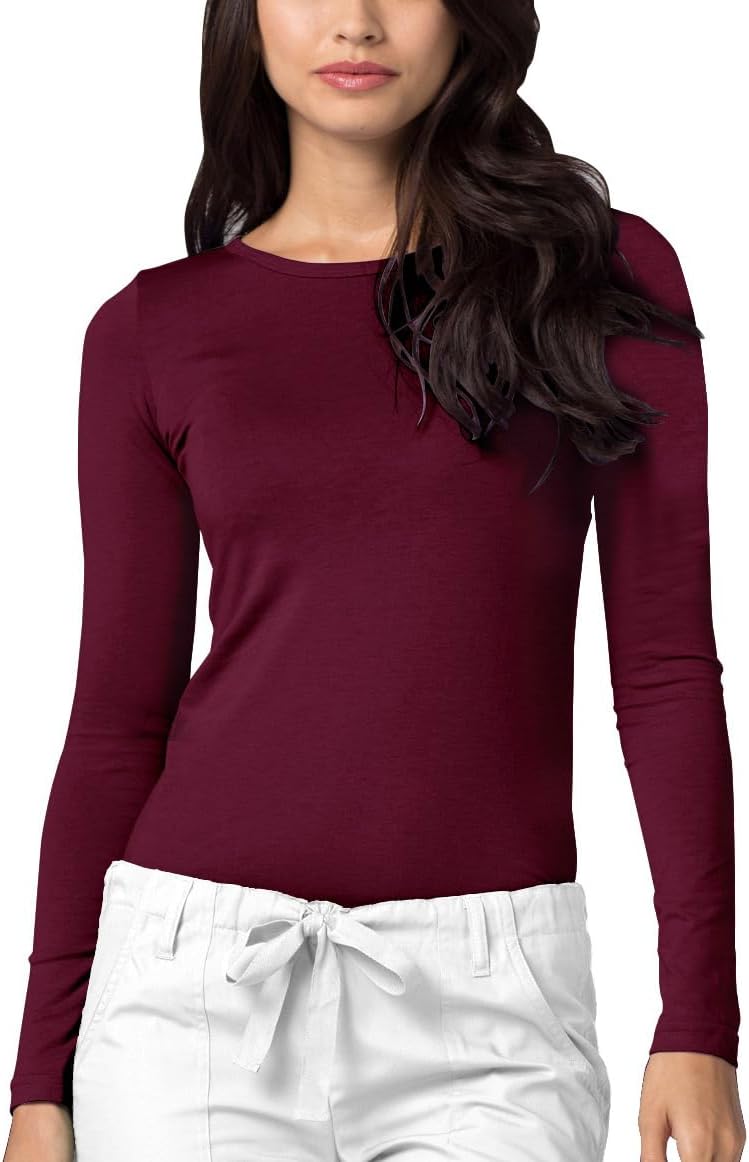 Adar Underscrubs for Women - Long Sleeve Underscrub Comfort Tee