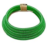 COLORFUL BLING Handwoven African Tribal Multilayer Chunky Statement Necklace Egypt Bib Collar Choker Costume Party Jewelry Accessories for Women-Green