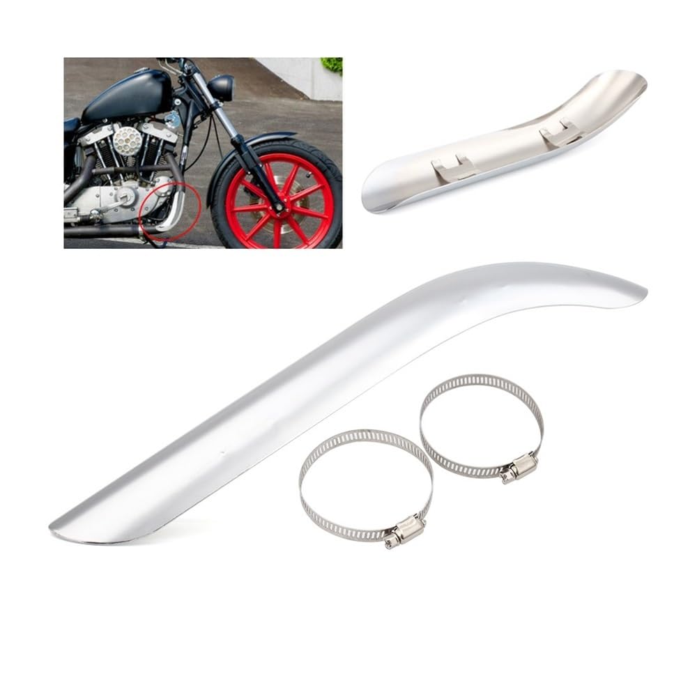 per Chopper per Cruiser Moto Universale Scudo Termico Curva Marmitta Tubo di Scarico Protezione Protettiva